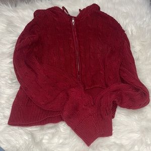 Brandy cable knit crop